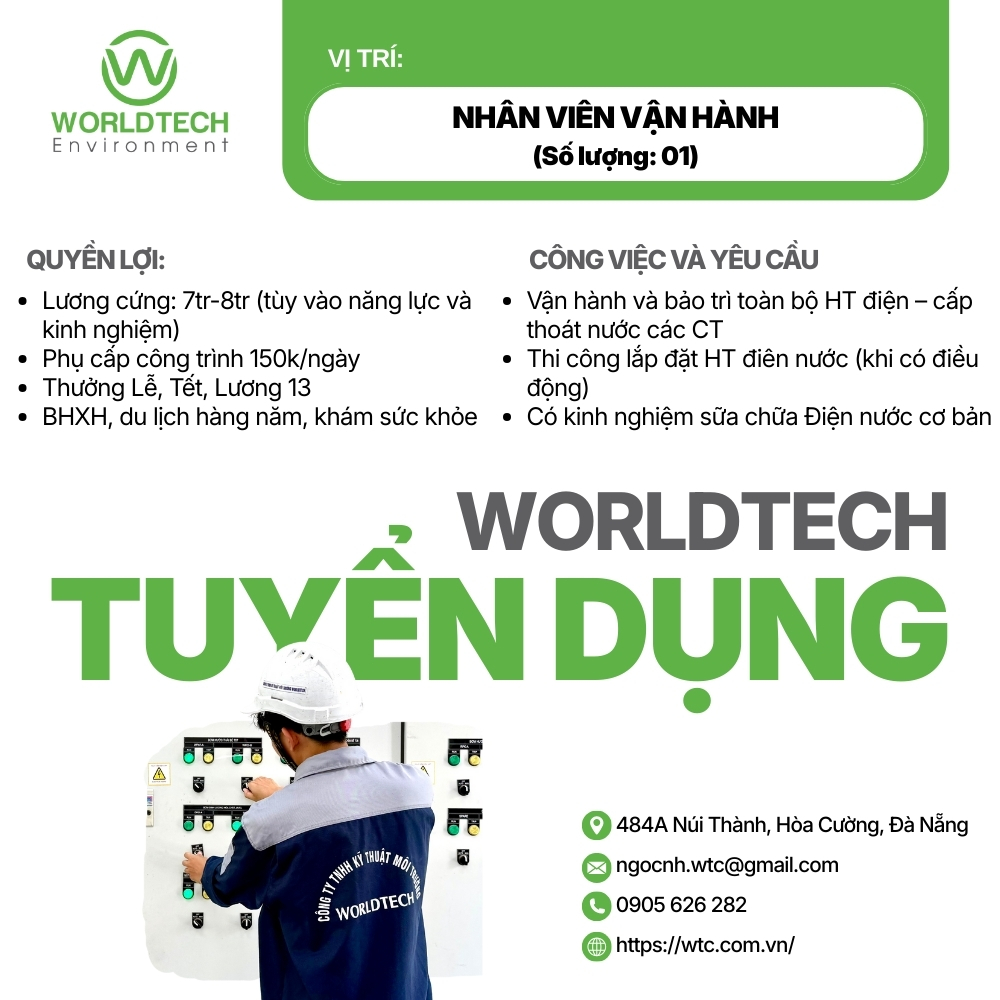 NHÂN VIÊN VẬN HÀNH ĐIỆN NƯỚC